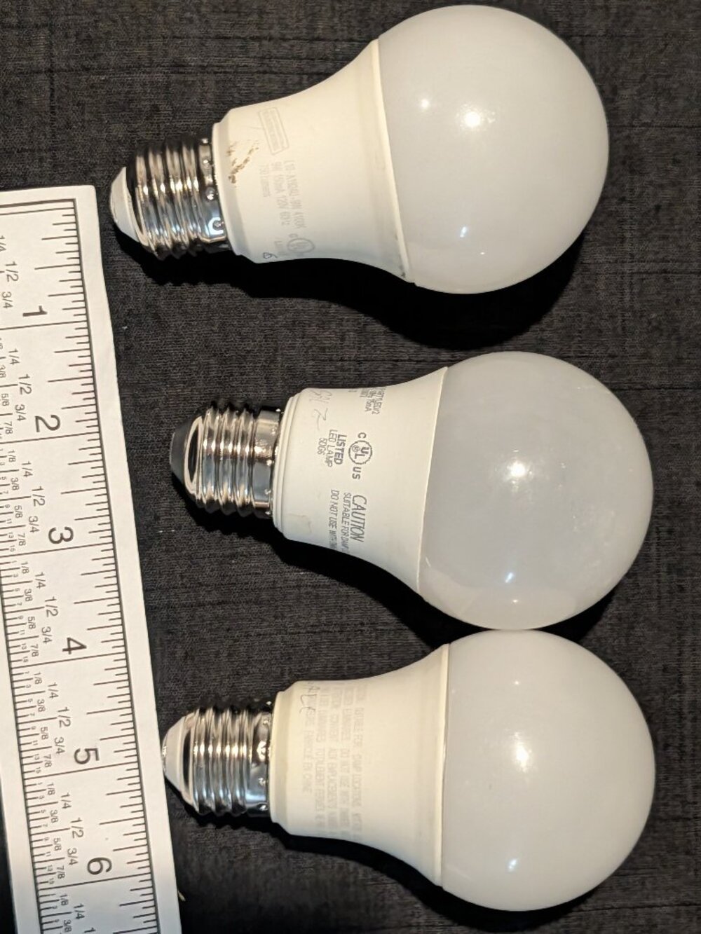 Feit Electric A19 LED Light Bulbs 5W Medium Base 3-Pack